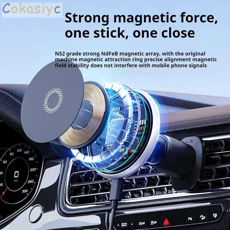 For Mazda 6 Atenza 2016 2017 2018 Magnetic Car Phone Holder 15W Wireless Charging Phone Stand MagSafe Base Mounts & Holder