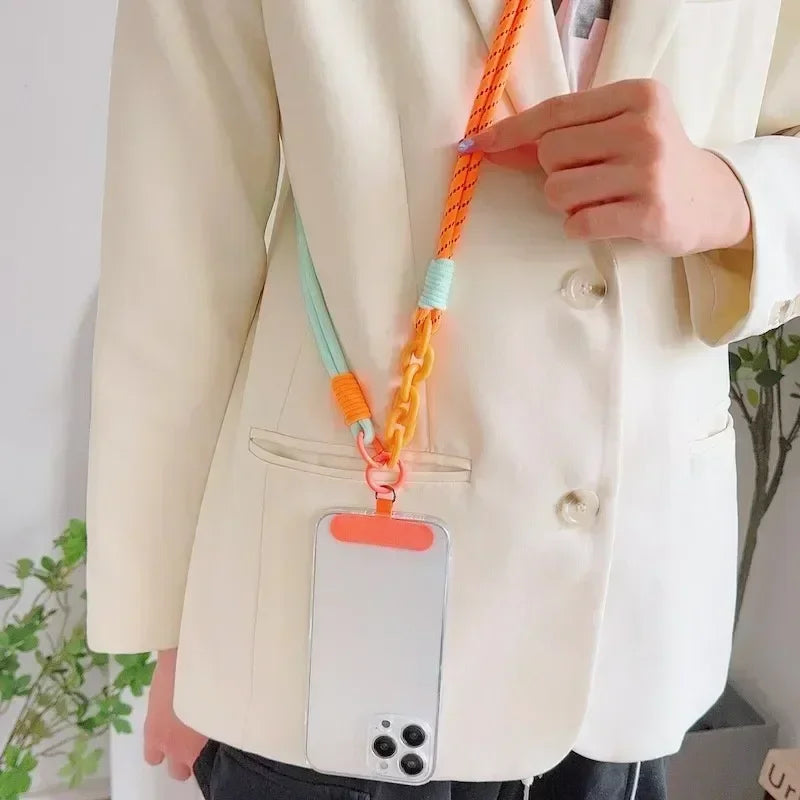 Knotting Universal Crossbody Long Phone Lanyard Strap Mobile Phone Hanging Rope Neck Straps Anti-lost Lanyards Cell Phone