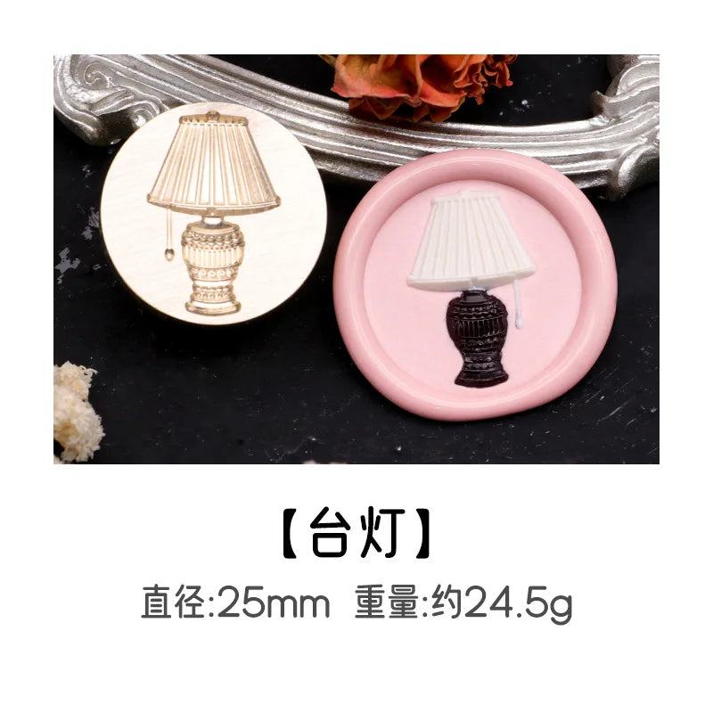 3D Embossed Wax Seal Stamp Retro/Umbrella/Desk Lamp For A Copper Head For DIY Envelope Letter Wedding Invitation Card