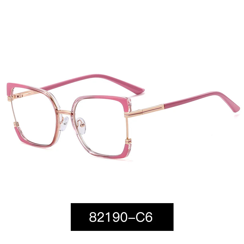 82190 Cute Retro Eyeglasses Frame Retro Eye Protection Optical Glasses Female Trendy Spectacles Eyewear Birthday Party Gift