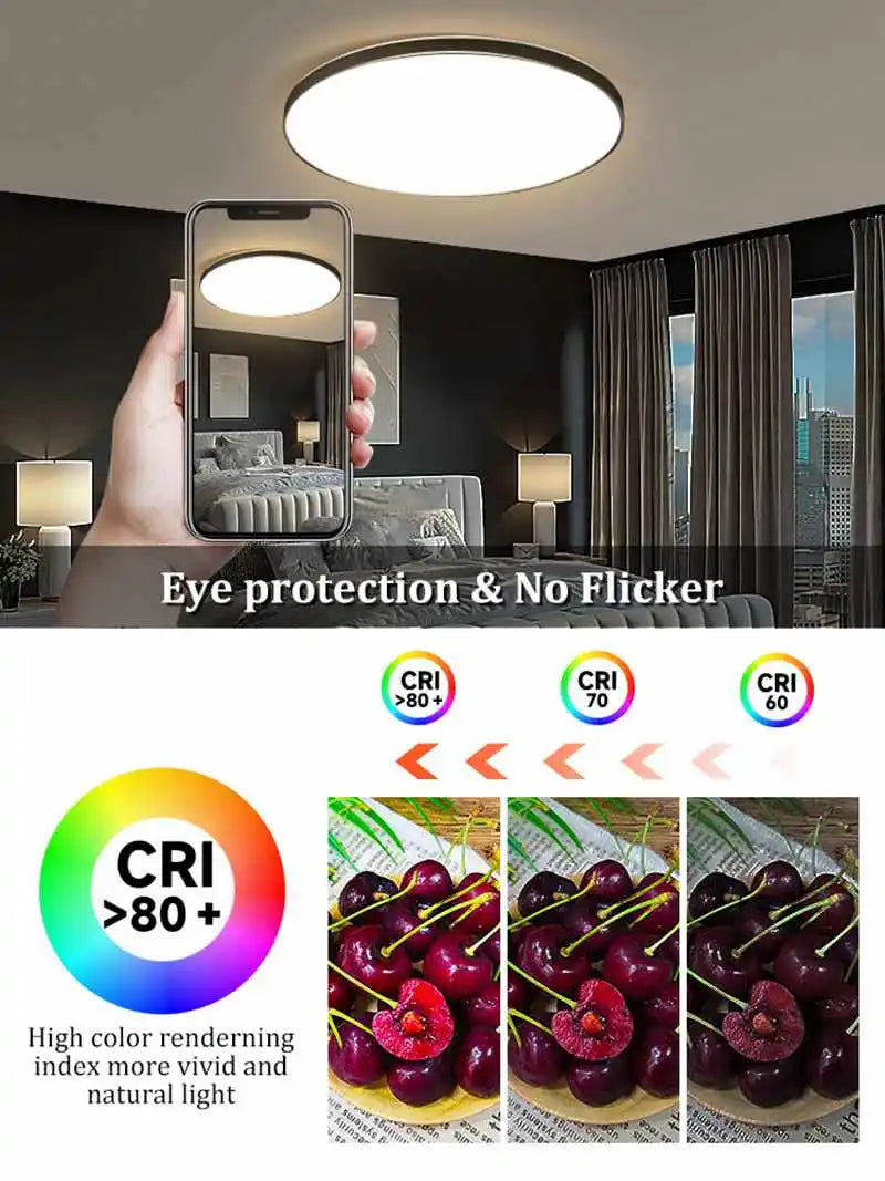 220V Led Ceiling Light Golden Bedroom Indoor Kitchen Lighting for Home Decor Dustproof Bathroom Led Lamp Golden Ceiling Lamps