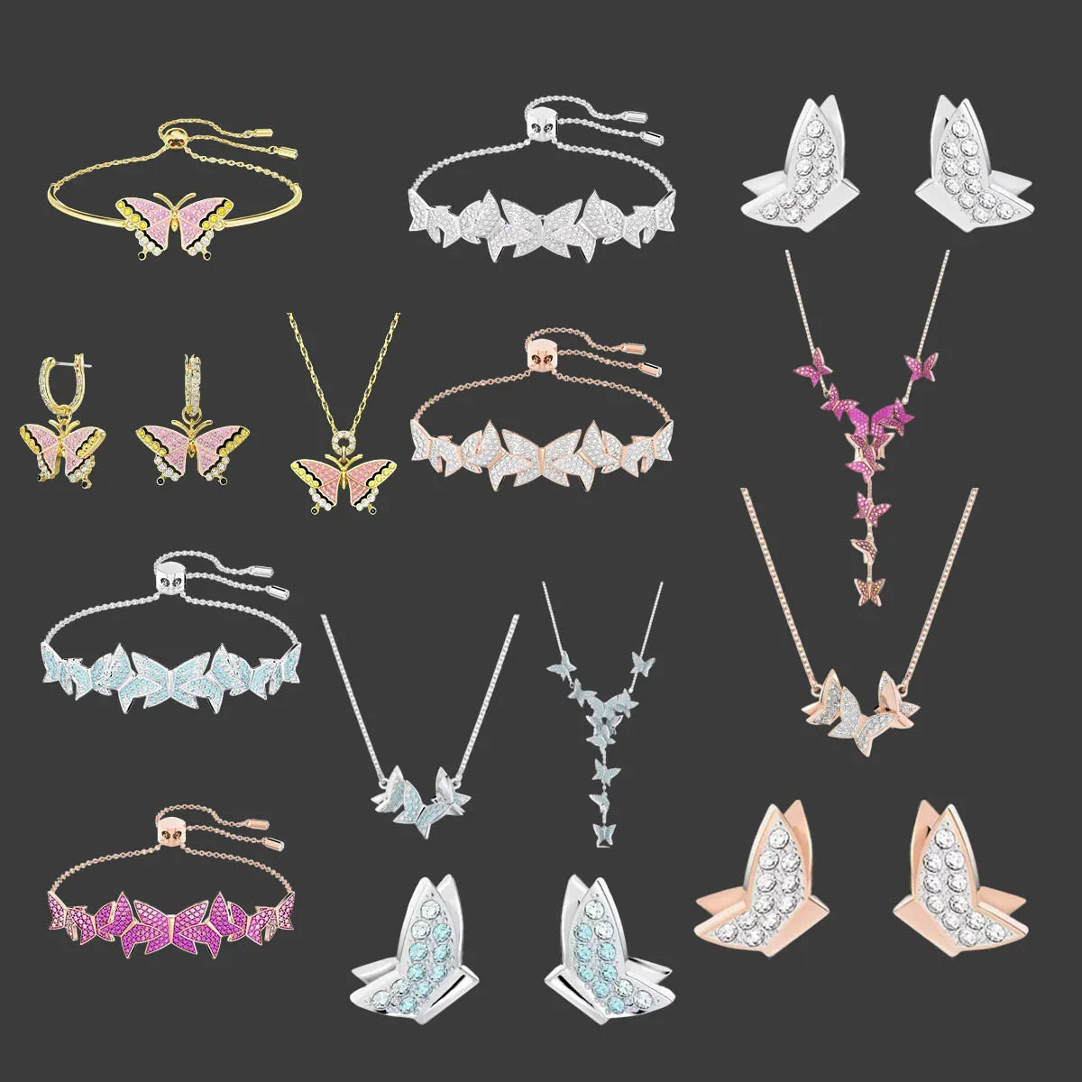 2025 New Exquisite Luxury High Quality S925 Zircon Necklace Pendant Jewelry Set Butterfly Shaped Essential for Daily Wearing