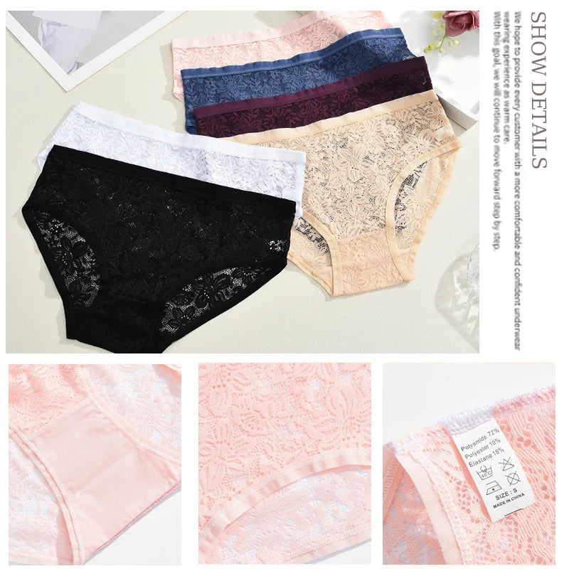 1Pc Sexy Floral Lace Underwire Bras Panties Sets Hollow Out See-Through Romantic Lingerie Underwear Sexy Women Panties S-XL