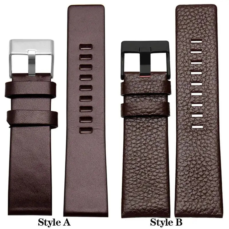 22/24/26/28/30/32mm For diesel Genuine Leather Strap Bracelet DZ7311 DZ7332 DZ7314 DZ1405 DZ4323 Watch Band Man's Black Brown