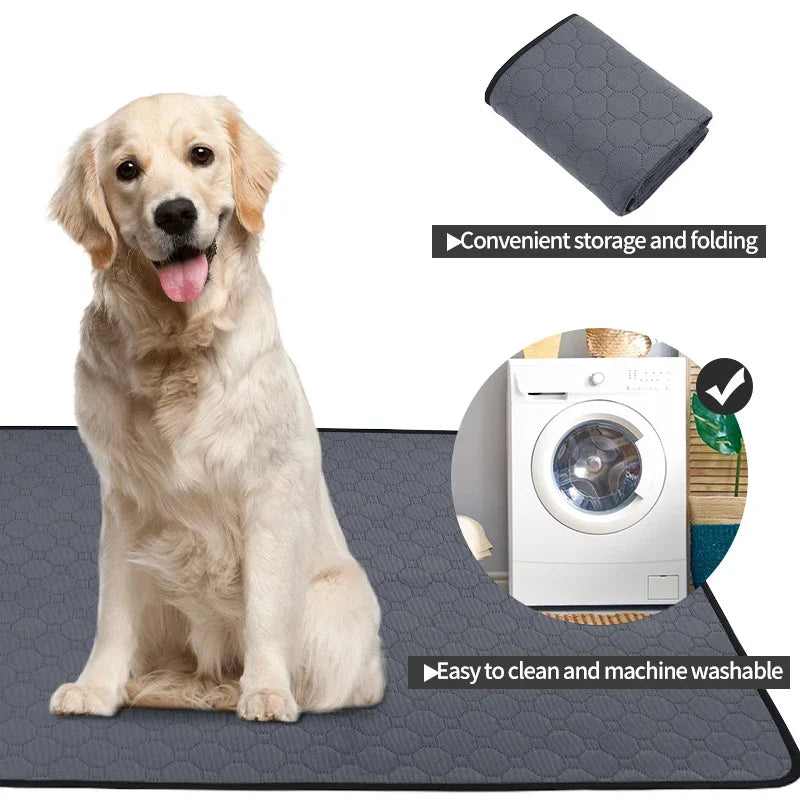 Reusable Dog Pee Pad Blanket Absorbent Diaper Washable Puppy Training Pad Pet Bed Urine Mat for Pet Car Seat Cover Pet Supplies