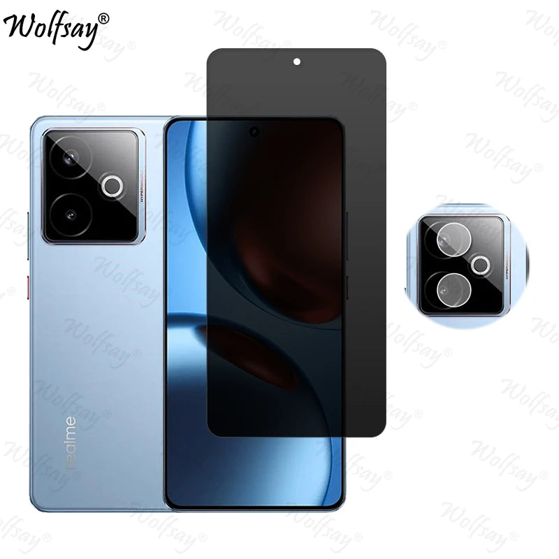 Privacy Screen Protector For Realme GT 7 China Anti-Spy Tempered Glass Realme GT7 China Camera Glass For Realme GT 7 China Glass