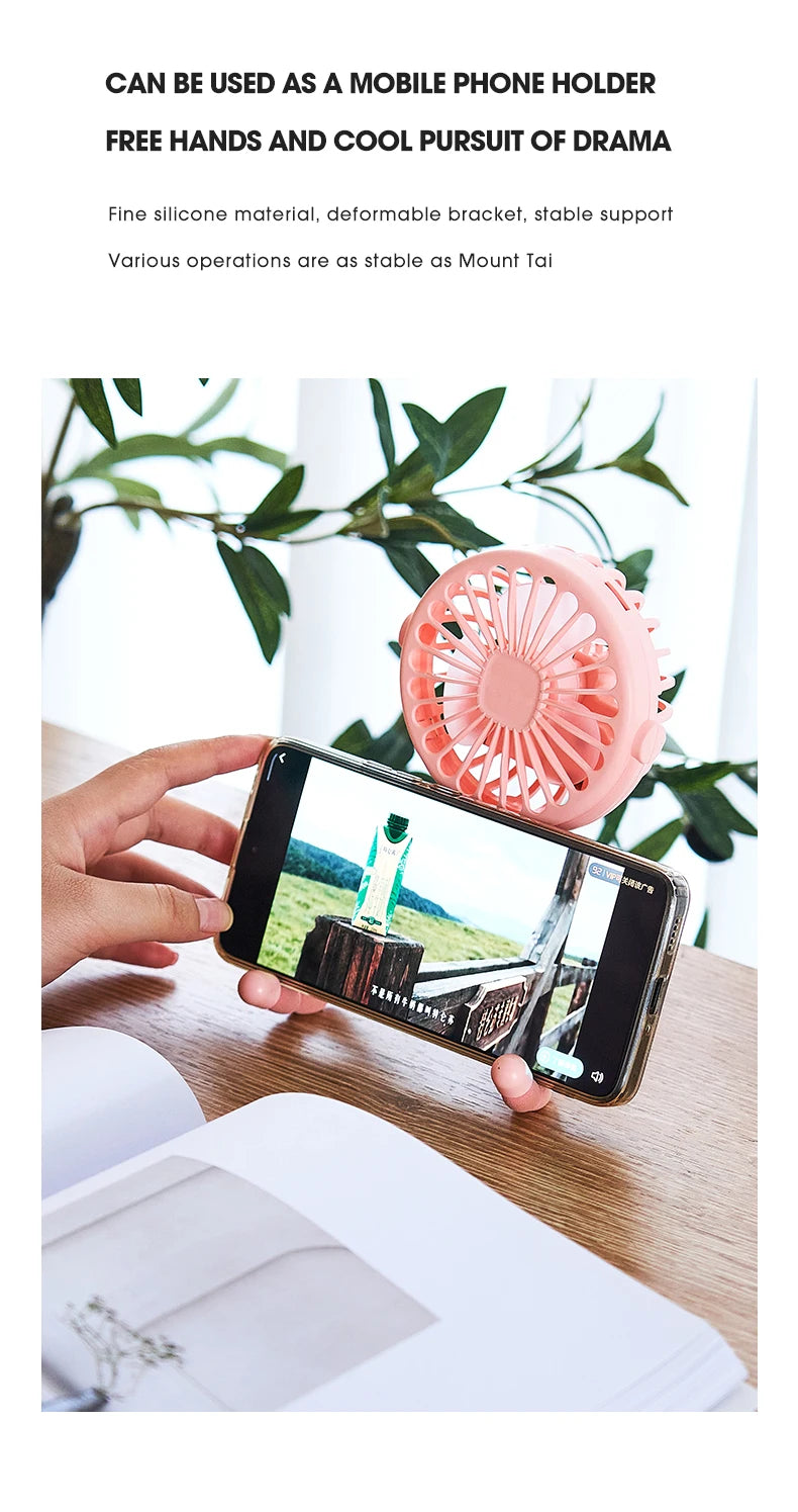 Baby Stroller Octopus Fan Anti Pinch Hand 3-speed Small Night Light USB Mini 3-speed Charging Small Fan