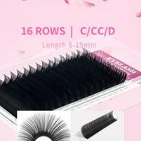 GAHAMACA W Shape Eyelash Extensions L/LU 3D Premade Volume Fan Lashes W Style Lashes Comfortable Faux Mink Natural Eyelash