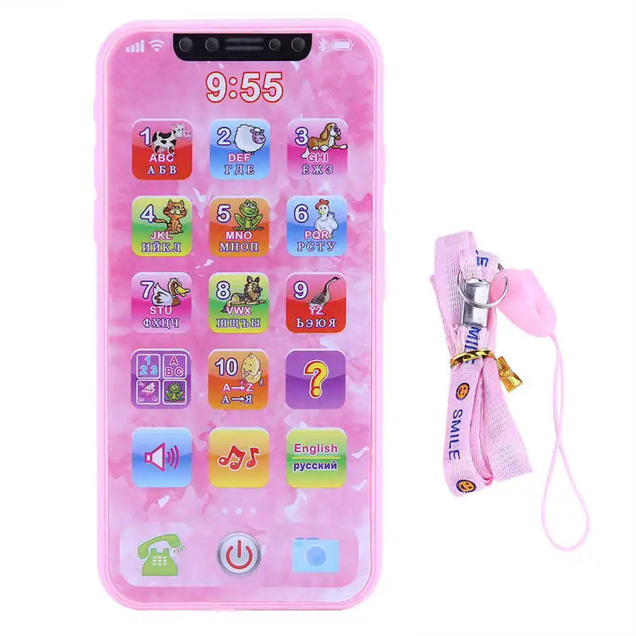 Baby Learning Simulation Mobile Phone Music Toys Early Education English/Russian Learning Machine Children's Vocal Toys