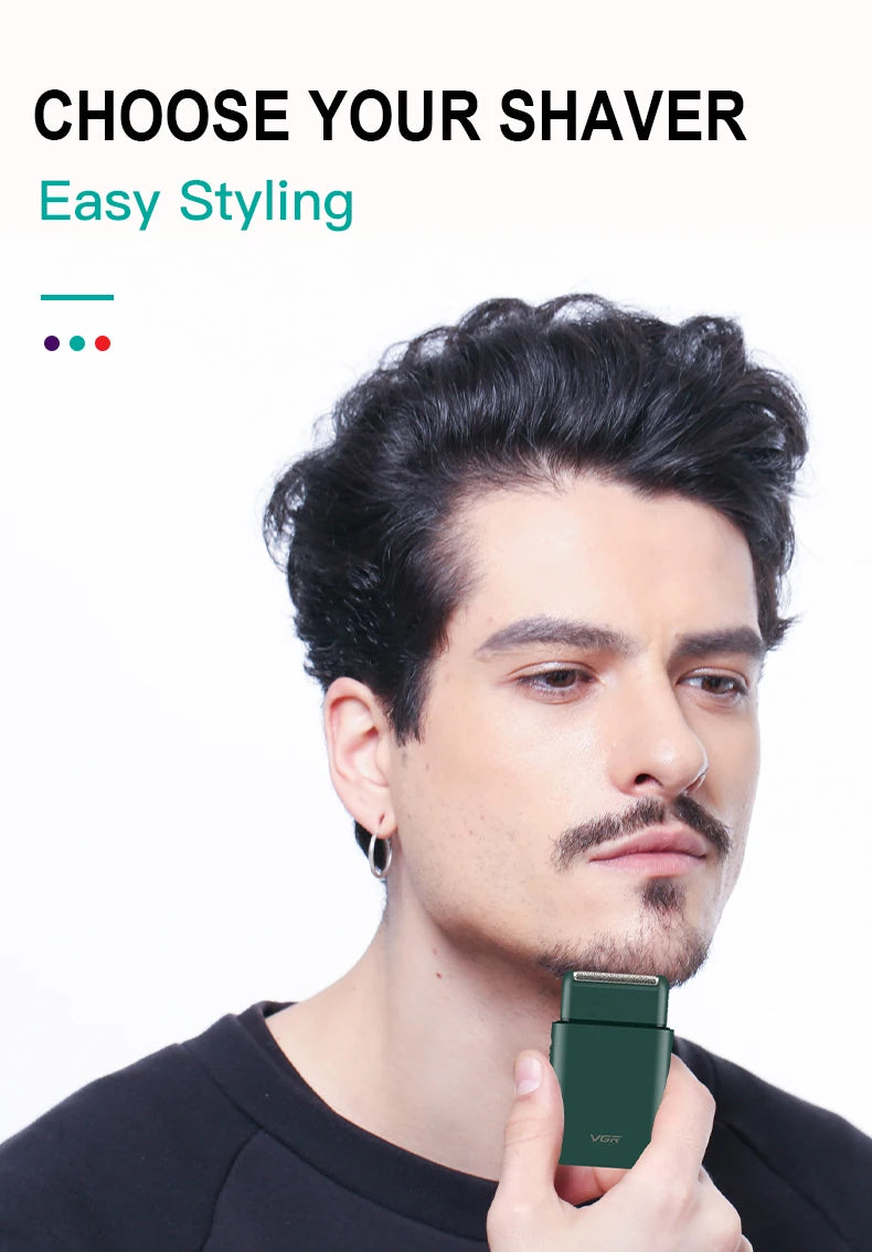 VGR Razor Professional Electric Shaver Mini Beard Trimmer Shaving Machine Shaving Machine Razor Electric Razor for Men V-390