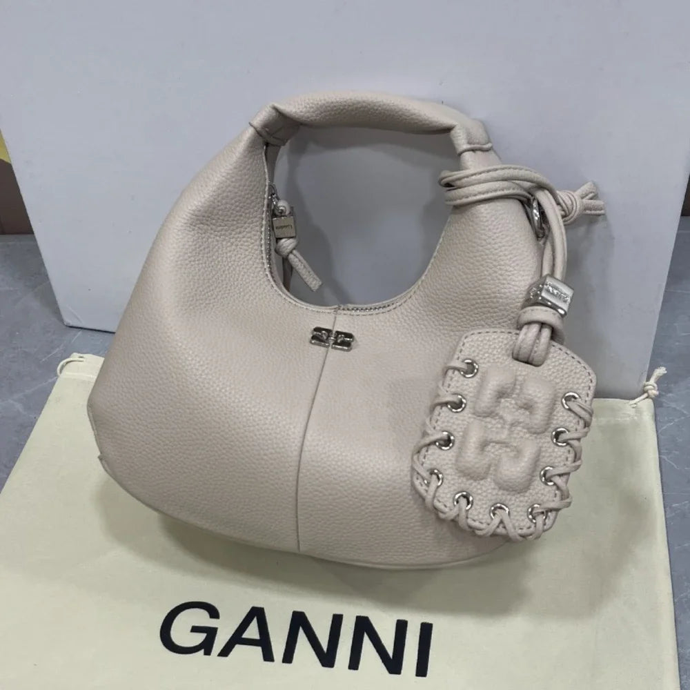 Luxury Mini Hobo Bag Women Vintage Leather Handbag Detachable Strap Commute Shoulder Purse Y2K Fashion Designer Crossbody Bag