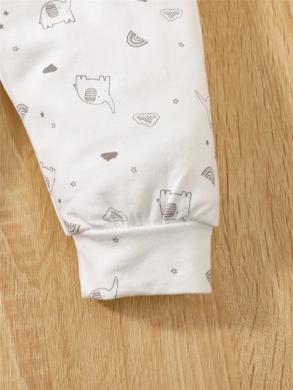 3PCS Newborn Baby Boy&Girl Daily Clothes Set Elephant Long Sleeve Top+Pant+Hat Spring and Autumn Outfits for Infant 0-9 Months