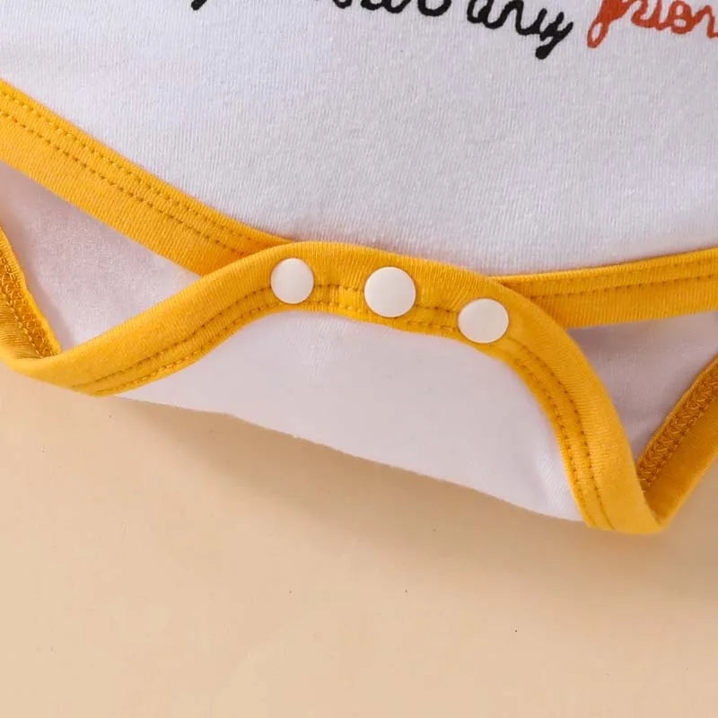 3Pcs Cute Boys Baby Girls Baby Set Long Sleeve Bee Letter Bodysuit Onesies Striped Pants Hat Set Newborn Baby Clothes 0-18Months