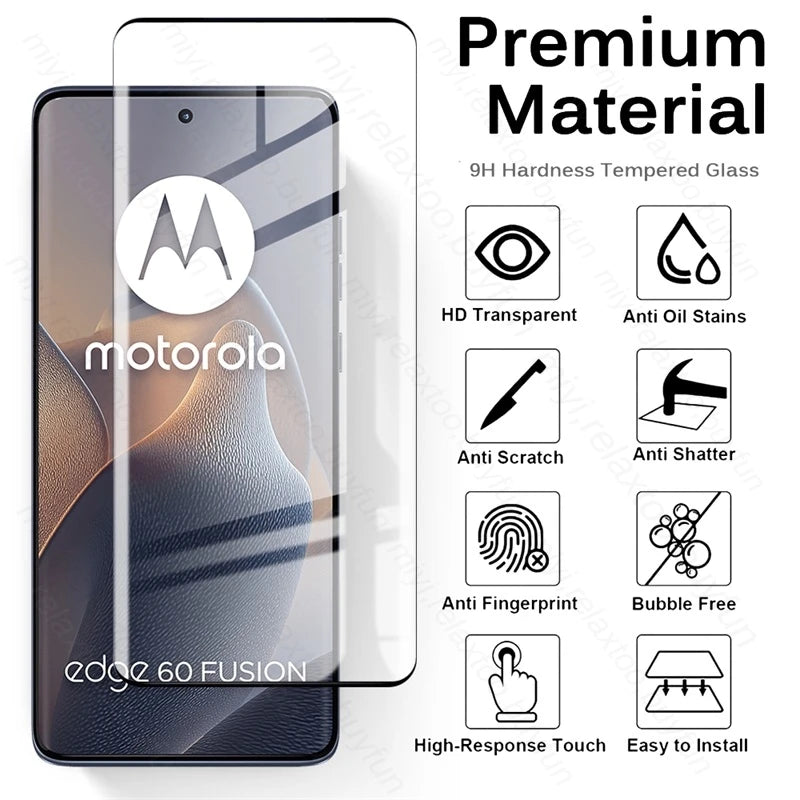 Edge60Fusion 6To1 9D Curved Glass Screen Protector For Motorola Edge 60 Fusion 5G Camera Protective Glass On Edge60 Pro 60Fusion