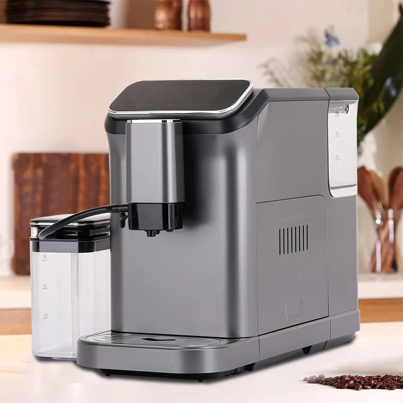 Mcilpoog WS-D5 Automatic Coffee Machine - Smart Wi-Fi , 12 Coffee Varieties, Touchscreen & Built-In Frother/1.5L Tank for Home