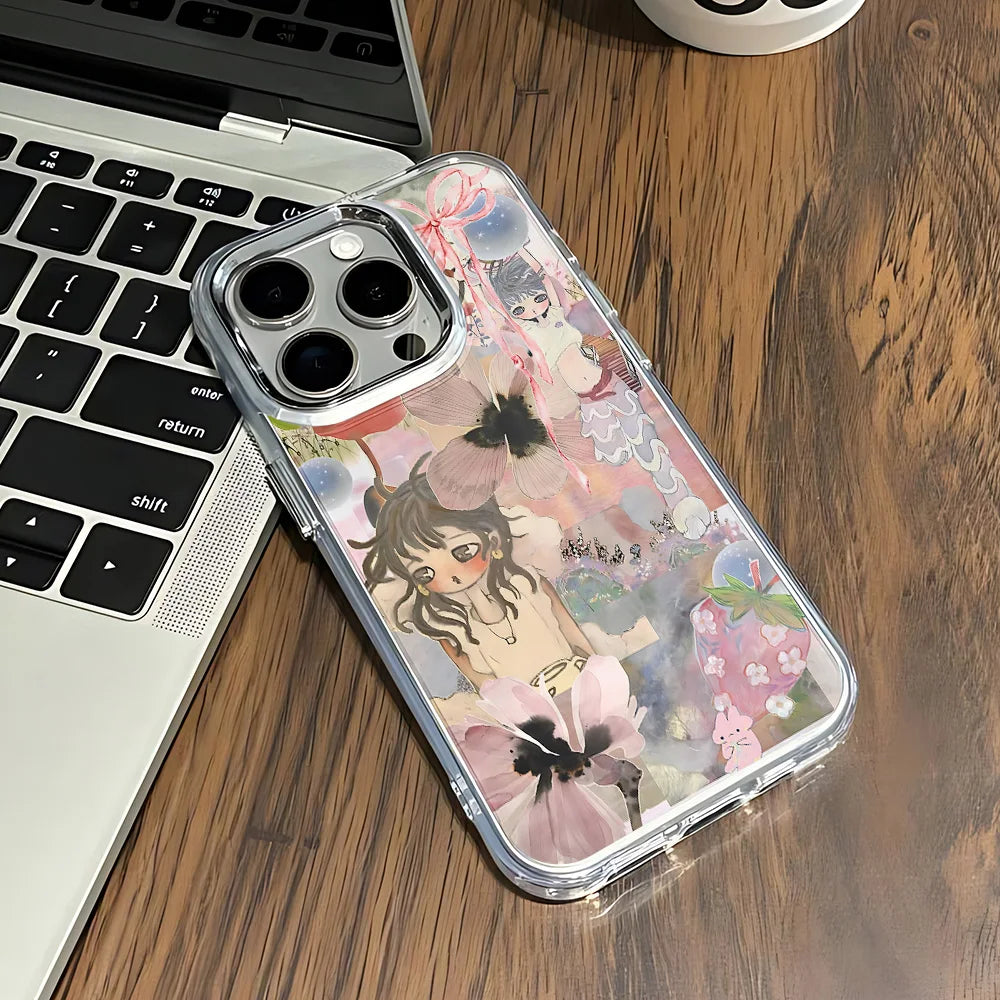 Anime A-Aya Takano Girl Art Phone Case For IPhone 17 16e 16 15 14 13 12 11 Mini Pro Max X XR 8 7 Air Plus Transparent Soft Cover