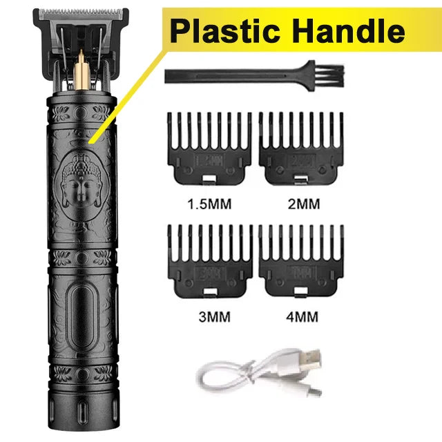 Professional Hair Trimmer Zero Gapped T-Blade Trimmer Cordless Rechargeable Edgers Clippers Electric Beard Trimmer Shaver