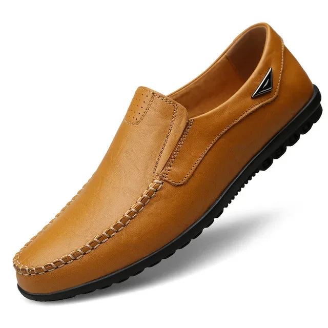 New Genuine Leather Men Casual Shoes Luxury Brand Mens Loafers Moccasins Breathable Slip on Black Driving Shoes Big Size 47