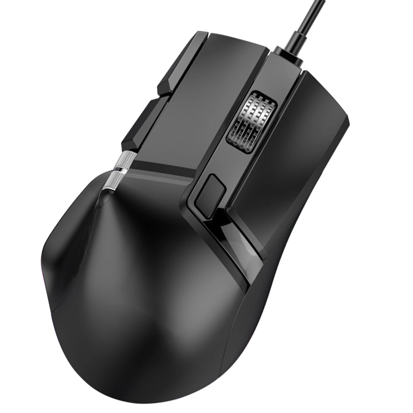 RGB Wired Gaming Mouse 7 Lighting Modes Dual Scroll Wheels Macro Programmable 1200-12400 DPI Ergonomic Design for PC Gamer
