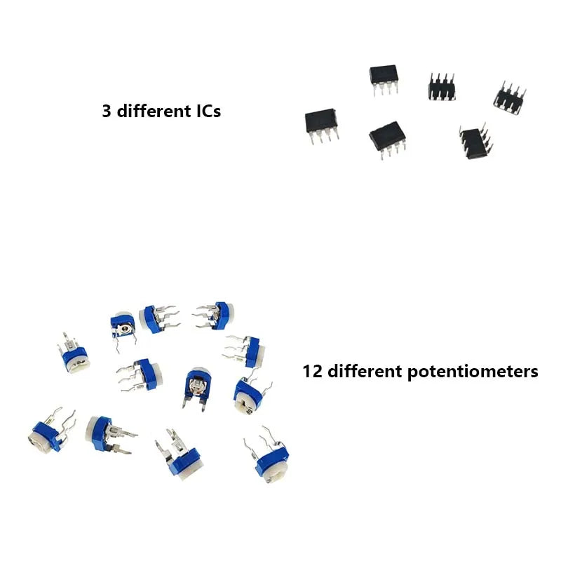 2110pcs Electronic Components Kit Ultimate Edition Various Common Capacitors  Resistors T0-92 LED PCB Board DIP-IC Breadboard