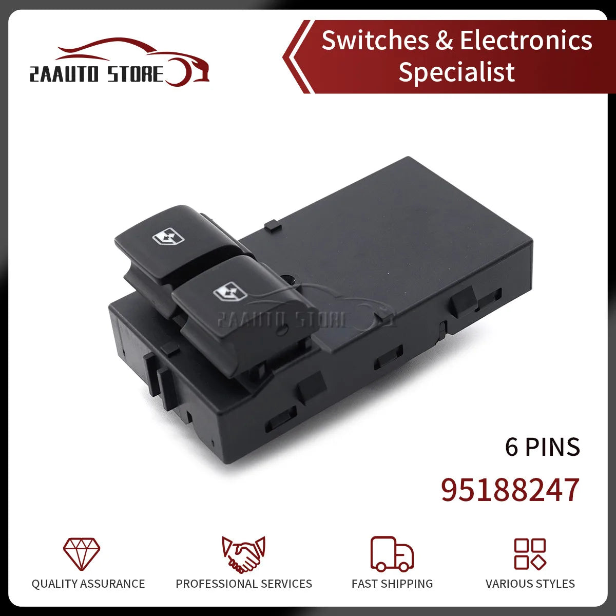 Power Electric Car Window Switch Button 95188247 For 2011-2013 Chevrolet Aveo Prisma Onix Spin Cobalt General Motors 95460075