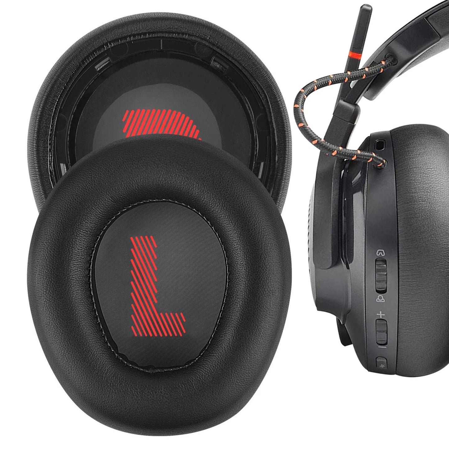 1 Pair Earpads Replacement Ear Pads Potein Leather and Soft Foam Cover Ear Cushion for JBL Quantum 800 Wireless Gaming Headphone