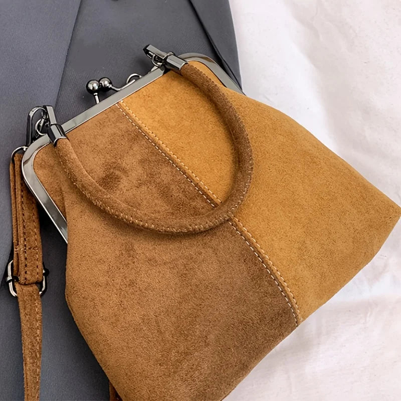 Women'S Soft Synthetic Crossbody with Twist Lock Closure, Compact Makeup & Lipstick Organizer For Travel, Work, Crossbody Purse