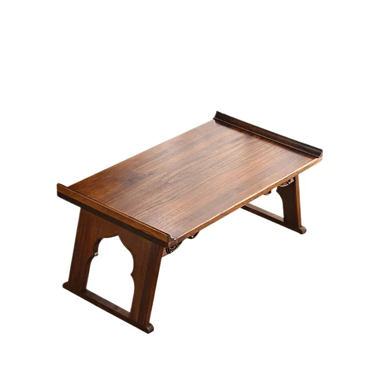 Wooden Tatami Bed, Wooden Bay Window Coffee Table, Foldable Window Seat Desk, Balcony Tea Table, Wooden Window Sill Table
