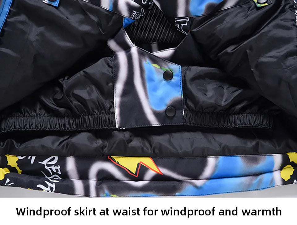 Winter Ski Suit for Men Outdoor Sports Warm Windproof Waterproof Snow Jackets Pants Male Ski Equipment Snowboard Jacket SK032