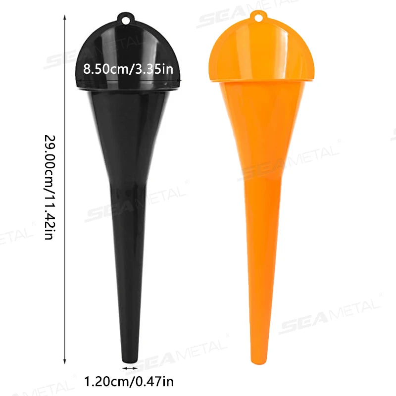 SEAMETAL Car Long Stem Funnel Oil Fuel Filling Tools Anti-splash Plastic Funnel Auto Accessories Motorcycle Refueling Tools