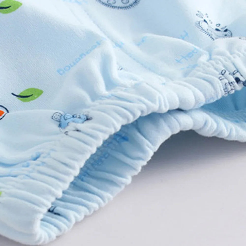 5PCS Newborn Baby Boy Girl Cartoon Long Sleeve Tops+Hat+Pants +Bib Outfit Set