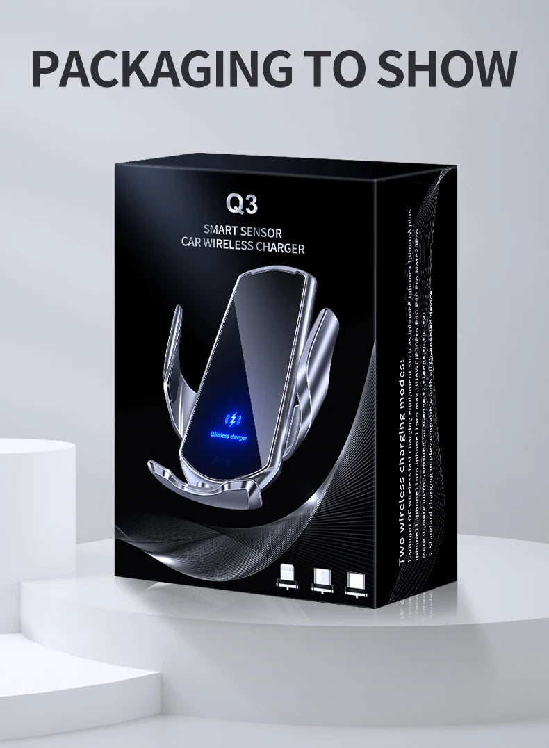 Car Wireless Charger Air Vent Car Phone Holder Fast Charging Station Car Bracket For iPhone 17 16 15 14 Samsung Xiaomi Oppo Vivo