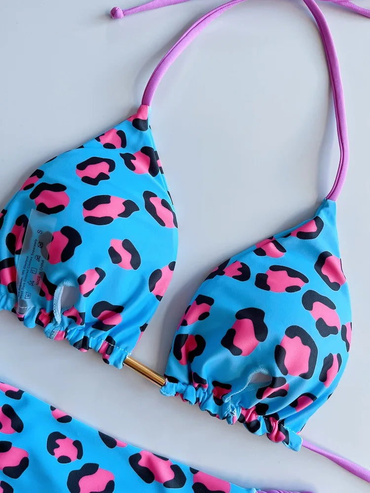 RUOTONGSEPT Sexy Swimsuit Women Braided rope Micro Bikinis 2026 New Swimsuit Leopard Print Brazilian Biquinis Beach Bathing Suit