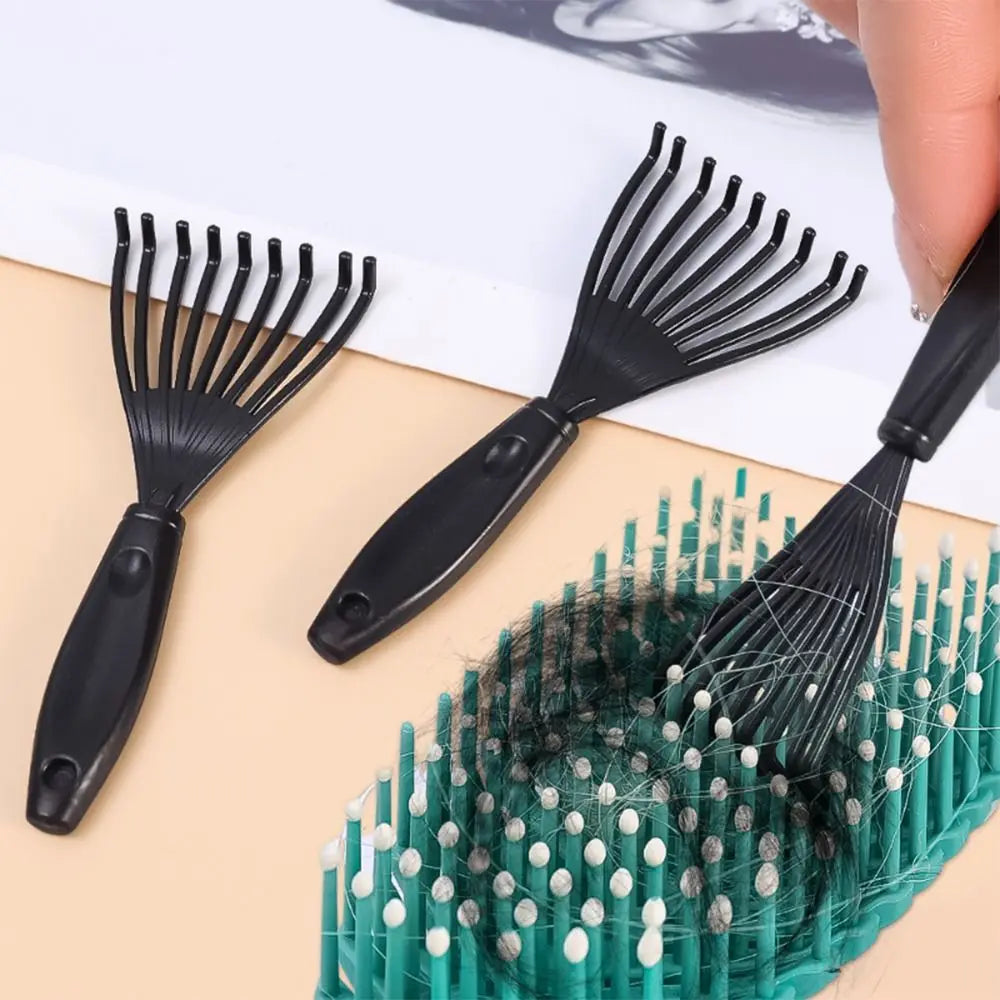 Plastic Handle Comb Hair Brush Cleaner Multifunctional Hand Tool Comb Cleaning Brush Cleaning Supplies Embedded Beauty Tools
