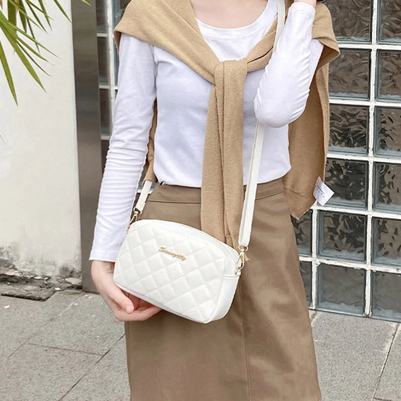 New·Fashion Ladies Crossbody Bags Luxury Tassel Small Messenger Bag For Women Lingge Embroidery Casual Female Shoulder Bag