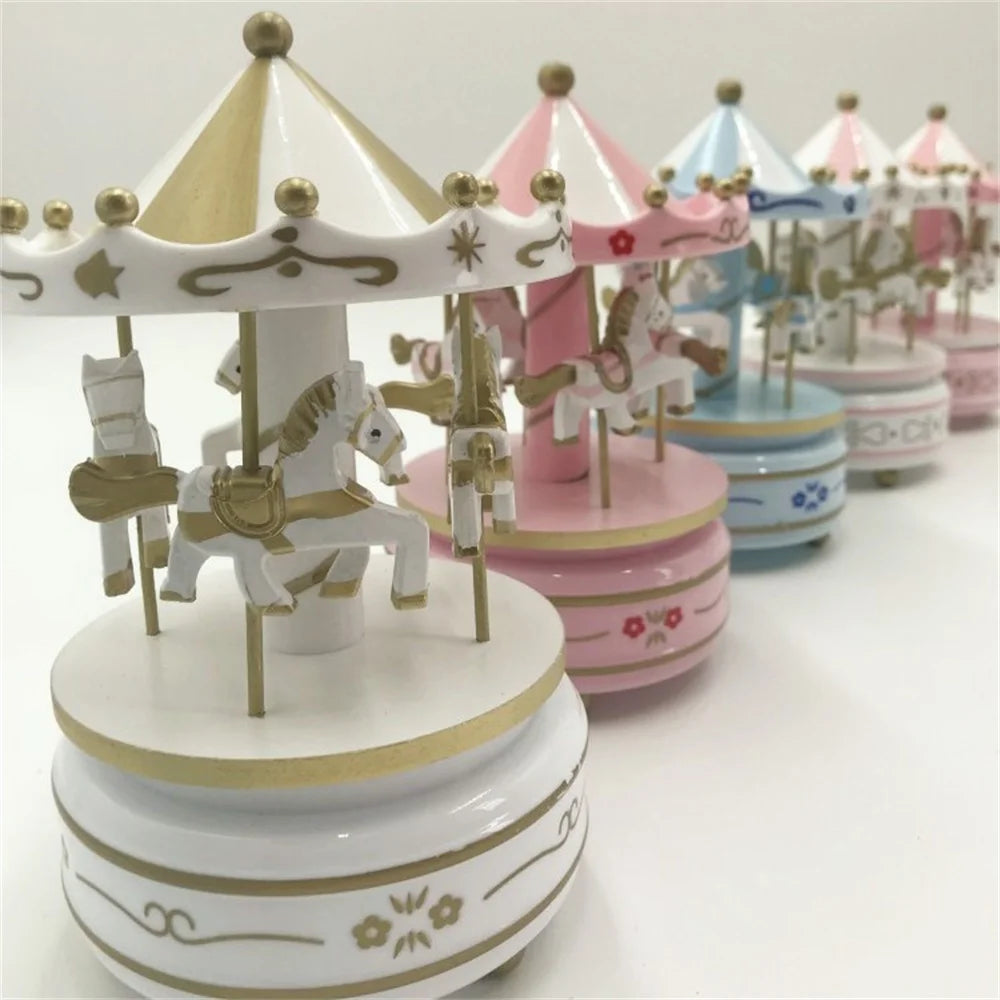 Heart Shape Dancing Ballerina Music Box PLastic Jewellery Box  Carousel Hand Crank Music Box Mechanism Gift For Valentine's Day