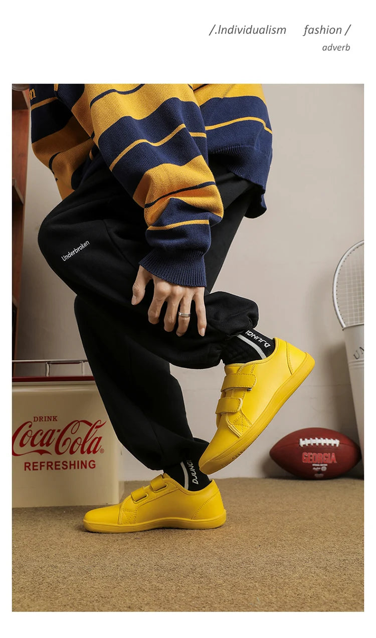 Mens/Women Barefoot Walking Shoes Wide Toe Zero Drop Minimalist Shoes Leather Comfortable Casual Shoes for Gym Driving Office