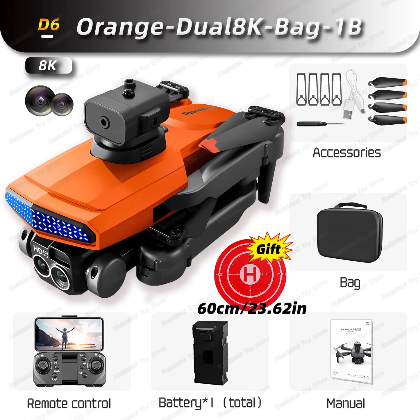 New D6 Mini Drone 4k Profesional 8K HD Camera Obstacle Avoidance Aerial Photography Brushless Foldable Quadcopter Gift Toy 6000M