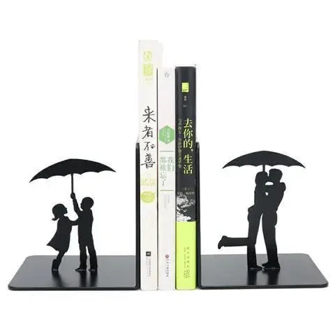 Cute cat stationery bookends desk organizer book stand holder human evolution Creative interesting office accessories book ends