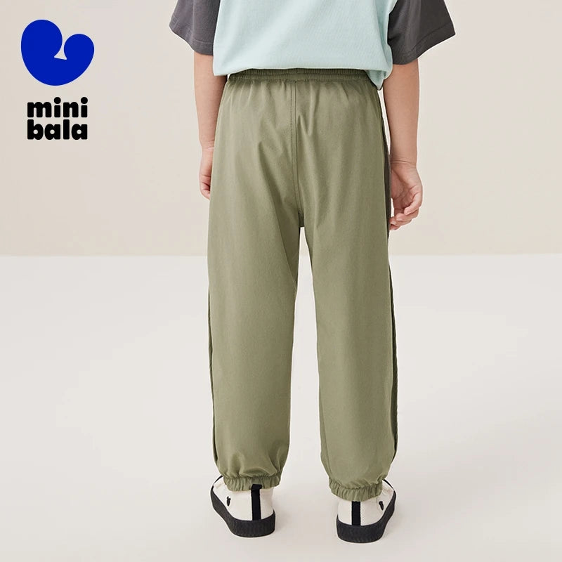 Mini Bala Long Pants Kids Casual Pants 2024 Summer Quick-Dry Cool-Feeling Long Pants
