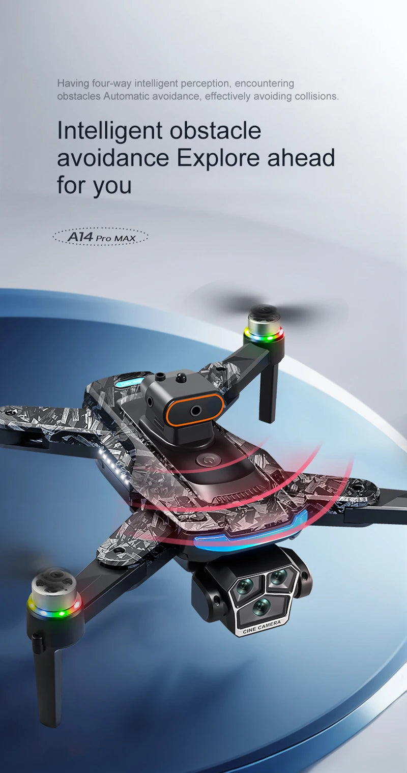 Xiaomi A14 Pro Max Drone Aerial 8K HD Dual-Camera 5G WIFI GPS Brushless Motor Optical Flow Obstacle Avoidance RC Drone 10000M