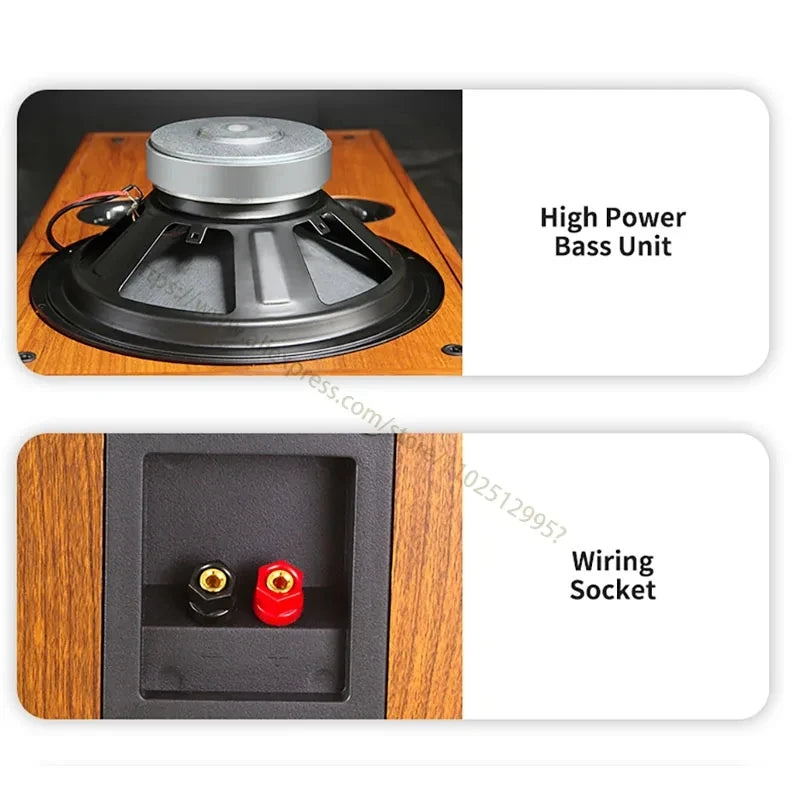 200W 8Ohm Hifi Bookshelf Speaker High School Low Bass Silk Film Tweeter F109 Fever Passive Speakers 10 Inch Monitor Sound Box