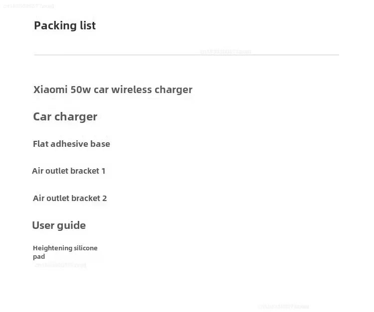 Xiaomi 50W Wireless Car Charger Set Smart Fast Quick Charging Auto Accessories Support Power-Off Car Mount Induction Charging