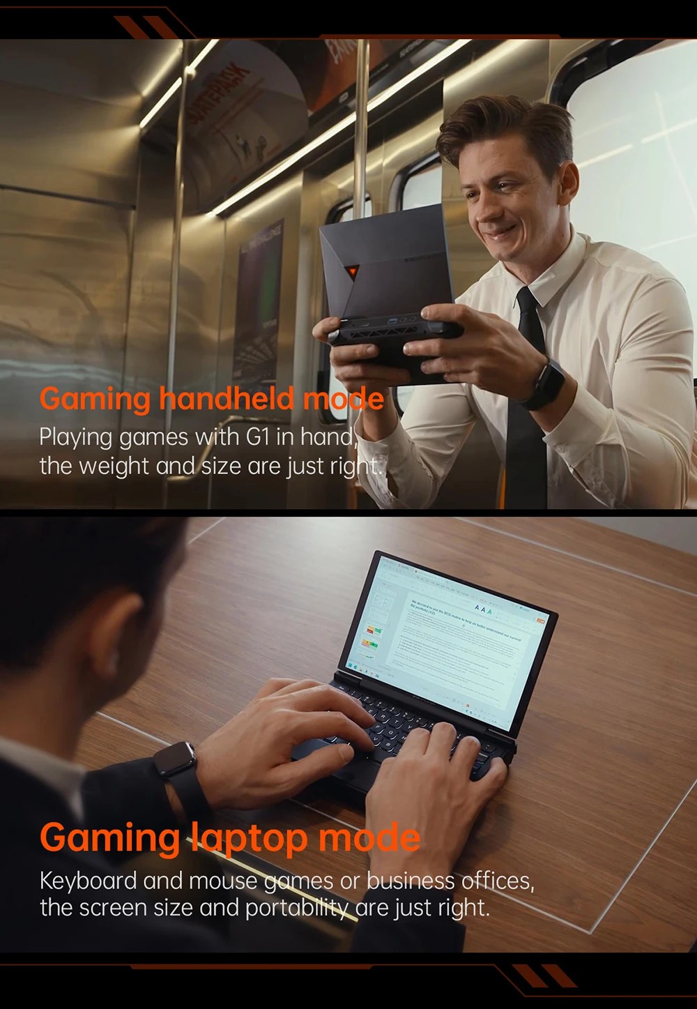 OneXPlayer G1 Gaming Laptop AMD Ryzen AI 9 HX 370 &amp; Intel Core Ultra 7 255H Portable 8.8 Inch 144Hz Dual-Mode Keyboard Computer
