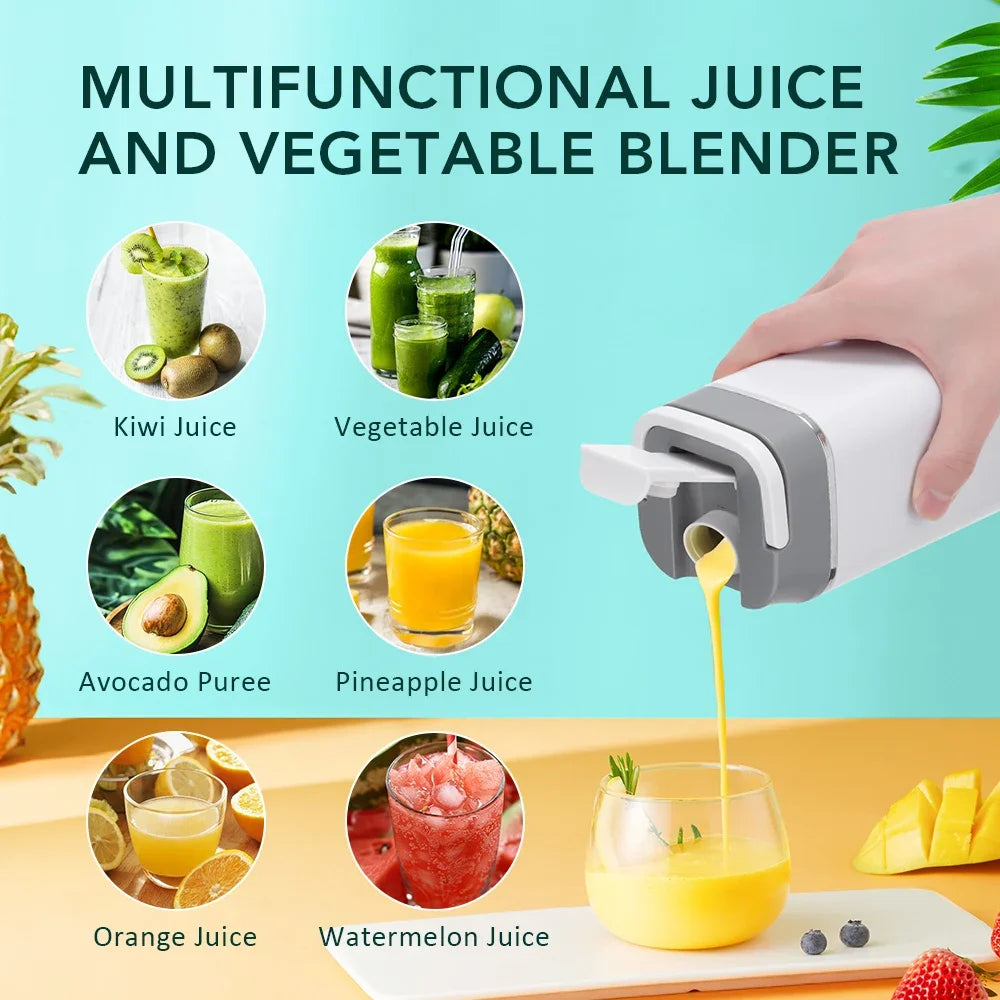6 Color 400ml Portable USB Blender Electric Travel Juicer Cup For Smoothie Milkshake Kitchen Mini Mixer Tool