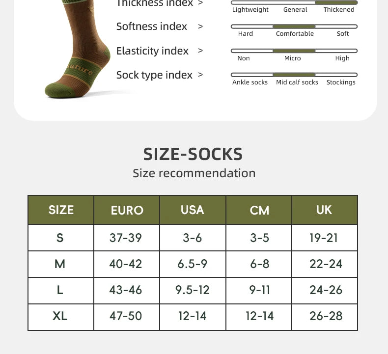 Qunature Four-Season Waterproof Socks Breathable Outdoor  Sport Socks Hiking Cycling Cross Country Running Skiing Windproof Sock