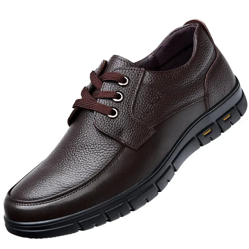 2025 Kitchen King Men's Shoes Anti-Slip Waterproof Oil-Resistant Durable Casual Leather Work Shoes For Chefs Perfect For Spring