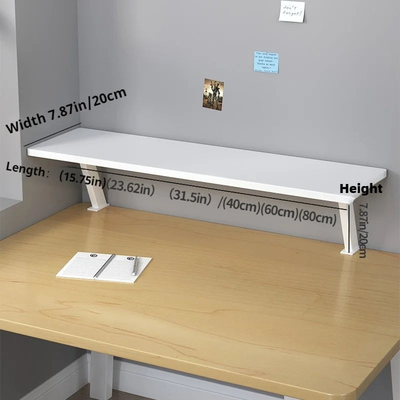 Versatile Desk Organizer with Metal U-Clamp - Sturdy Wooden Storage Rack for Office, Study & Reading
