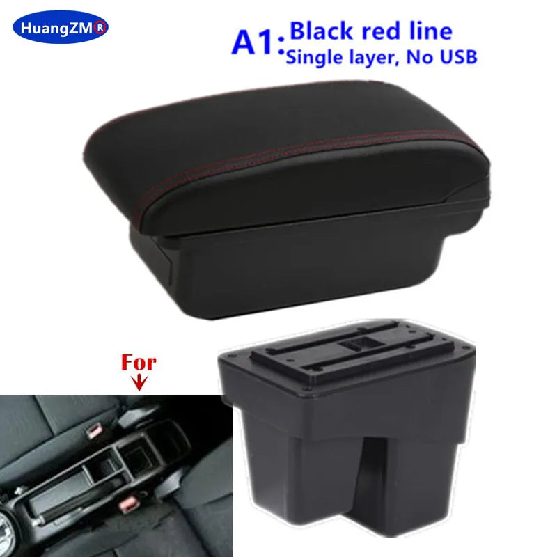 For Honda Jazz Armrest For Honda Fit Jazz 3 2014-2019 Car Armrest Box Car Storage Box Retrofit Accessorie Simple installation