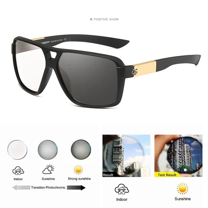 Sport Large Frames Photochromic Reading Glasses Men Clear Lens Color Changing Optical Eyeglasses Readers Customized Diopter +1.5